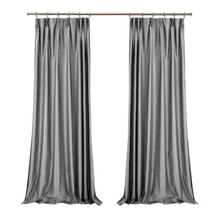 Métallique Fantaisie Délicat Texturé Rayé Étincelant Argent Gris Rideau 4