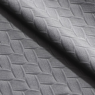 Rideaux occultants en velours gris Morandi texturé façon panier scandinave 5