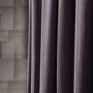 Rideaux occultants en velours lavande pastel texturé façon panier scandinave 3