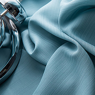 Sundance Texturé Rayé Bleu Marine Voilage Semi-Transparent 4