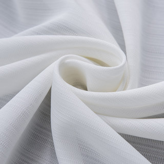 Sundance Texturé Rayé Blanc Rideau Semi-Transparent