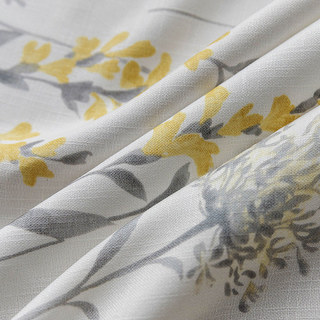Faire entrer le jardin à l'intérieur Rideau de style jute floral crème jaune 3