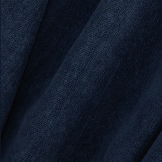 Exquis rideau en chenille bleu marine nuit, mat et luxueux 5