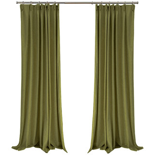 Rideau en chenille vert olive luxueux et mat exquis 9