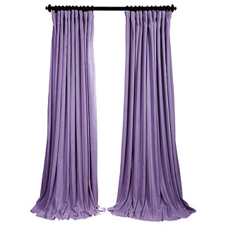 Fines rideaux en velours lavande violet 5