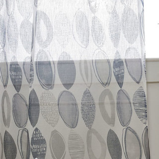 Infinity Bleu Gris Moderne Voile Géométrique Rideau