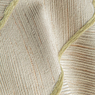 Nouveau Look Luxe Art Déco Chevron Beige Crème & Rose Or Éclatant Rideau 6