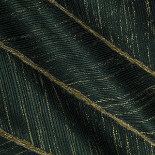Nouveau Look Luxe Art Déco Chevron Vert Foncé & Or Étincelant Rideau Géométrique 9