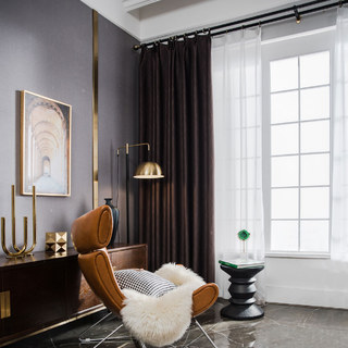 Rideaux occultants à motifs ondulés super épais marron café et noir 7