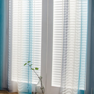 Sea Breeze Cocktail Rock Grey and Beach Blue Striped Sheer Voile Curtain
→
Rideau Voile Transparent Rayé Gris Cocktail Rock et Bleu Plage Sea Breeze