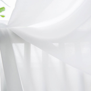 Douce Brise Blanc Éclatant Rideau Voile Chiffon Transparent 7