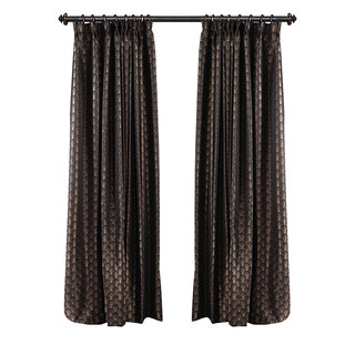 La Couronne des Années Folles, Rideau de Luxe Motif Coquillage Art Déco Noir & Or 2