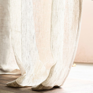 Zen Garden 100% Pur Lin Flax Naturel Couleur Rideau Voile Transparent 5