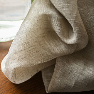 Zen Garden 100% Pur Lin Flax Naturel Couleur Rideau Voile Transparent 3