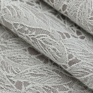 Allure Rideau en jacquard de luxe beige et crème avec dentelle
