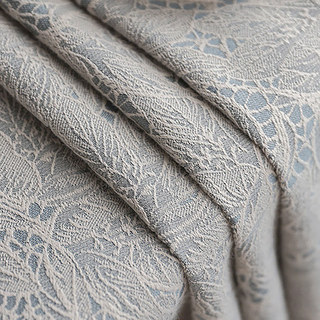 Allure Rideau en jacquard de luxe Mocha et dentelle pastel bleu 5