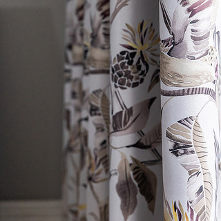 Harvest & Bird Rideau floral multicolore jaune gris occultant 7