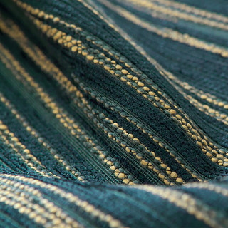 Sunbeam Subtle Texturé Rayé Turquoise et Or Rideau Occultant 2