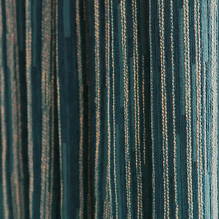 Sunbeam Subtle Texturé Rayé Turquoise et Or Rideau Occultant 5