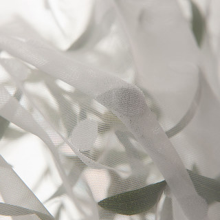 Rideau Voile Jacquard à Pois Blanc Classique 8