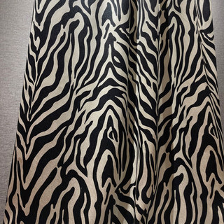 Savannah Jacquard Zebra Noir et Blanc Rideau à Motif 4
