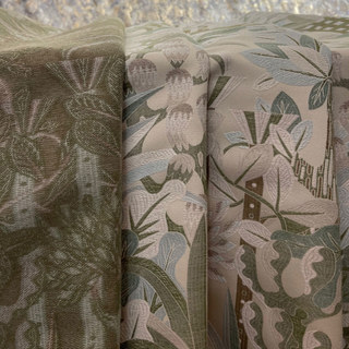 Sherwood Forest Pastel Jacquard Rideau Floral 6
