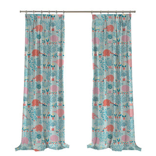 Élégant Jardinier Bleu & Rouge Rideau Adorable 3