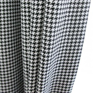 Houndstooth Motif Noir et Blanc Rideau Occultant 3
