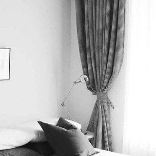 Houndstooth Motif Noir et Blanc Rideau Occultant 5