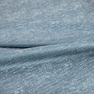 Métallique Fantaisie Délicat Texturé Rayé Étincelant Voile Brumeux Bleu Rideau 5