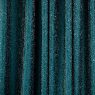 Métallique Fantaisie Délicat Texturé Rayé Étincelant Chatoyant Rideau Turquoise 4