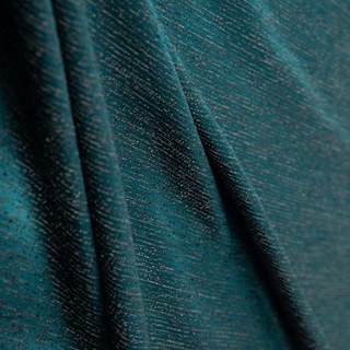 Métallique Fantaisie Délicat Texturé Rayé Étincelant Chatoyant Rideau Turquoise 8
