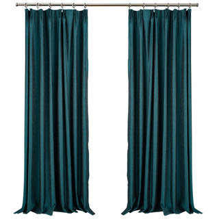 Métallique Fantaisie Délicat Texturé Rayé Étincelant Chatoyant Rideau Turquoise 9