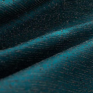 Métallique Fantaisie Délicat Texturé Rayé Étincelant Chatoyant Rideau Turquoise