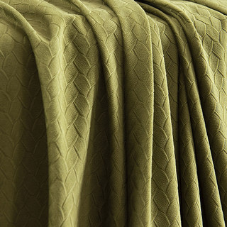 Rideaux occultants en velours olive texturé tissé scandinave 4