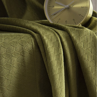 Rideaux occultants en velours olive texturé tissé scandinave 6