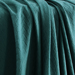 Rideaux occultants en velours bleu sarcelle texturé tissé scandinave 3