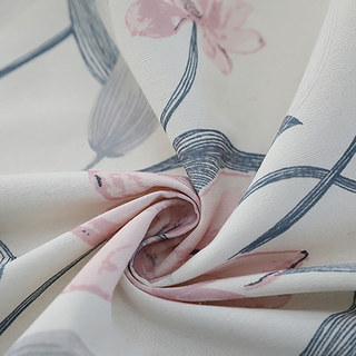 Rideaux à motifs floraux et feuillages roses Printemps en fleurs 5