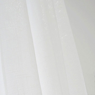 Subtil argent texturé brillant blanc rideau voilage transparent 5