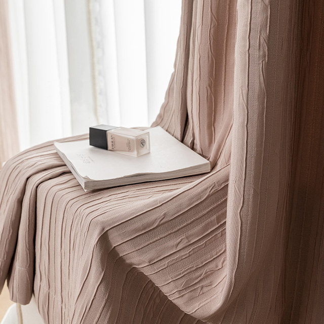 La Crush Rose Poudré Rayé Froissé Bloquant la Lumière 1