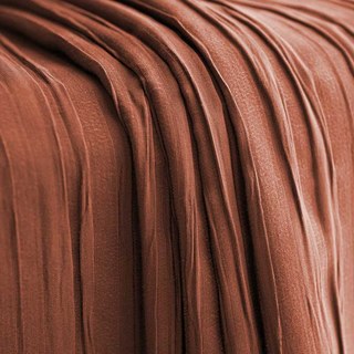 Le Rideau Opaque Rayé Écrushé Terre Cuite Rouille Rouge Crush