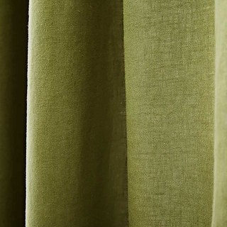 Wabi Sabi Lin Pur Olive Vert Rideau Voile