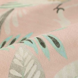 Jungle Mingle Singe et Perroquet Rose Floral Rideau de Velours 3