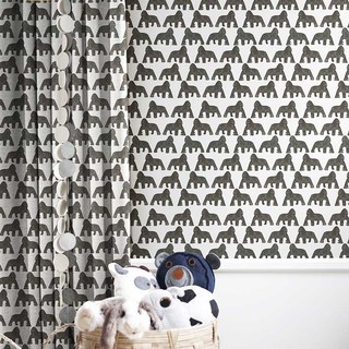 Rideau imprimé King Kong Gorille Noir et Blanc 4