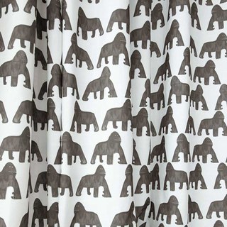 Rideau imprimé King Kong Gorille Noir et Blanc