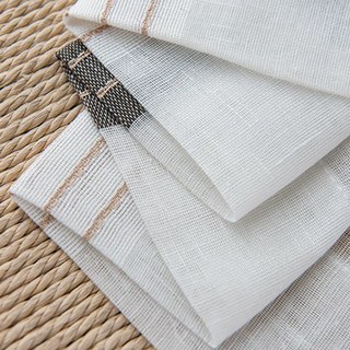 Moondance Gris Foncé Rideaux Voile Semi-Transparent à Rayures Blanches 4