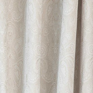 Nouveaux Classiques Rideaux Crème en Jacquard Damassé de Luxe