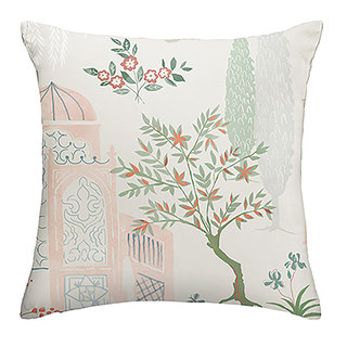 Jardin Perse Rose Dôme Floral Rideau de Velours 5