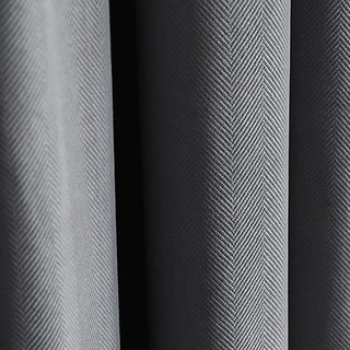 Sunnyvale Herringbone Gris cendré Rideaux occultants en velours texturé 2