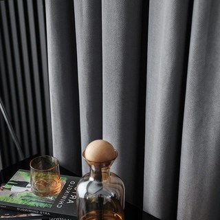 Sunnyvale Herringbone Gris cendré Rideaux occultants en velours texturé 3